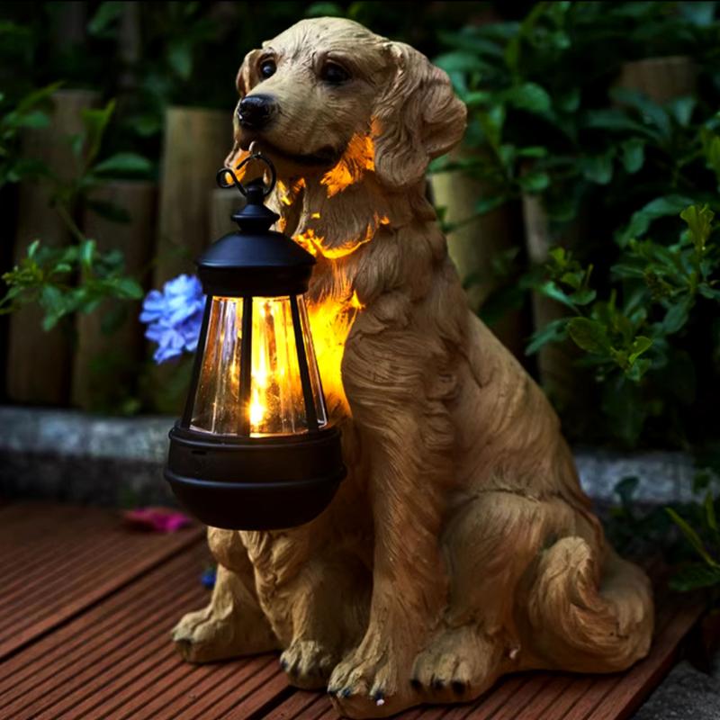 Labrador Retriever Solarlampe Welpen Solarlaterne Hunde Laterne Hund Garten
